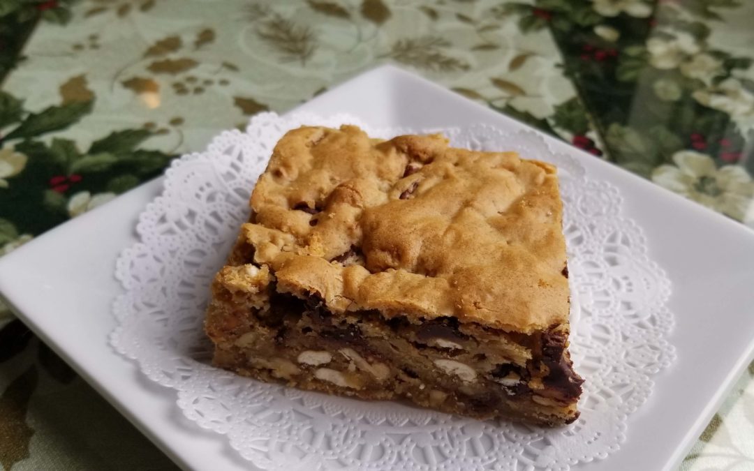 Pecan, Pretzel, Chocolate Chip Blondies Recipe