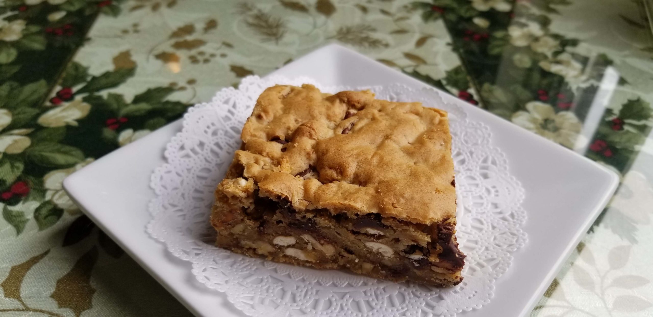 Pecan, Pretzel, Chocolate Chip Blondies Recipe