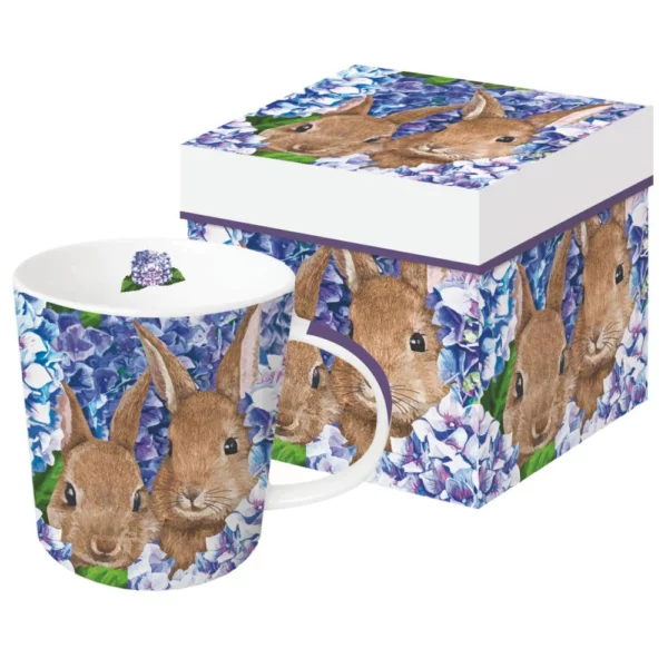 Hydrangea Bunnies Mug