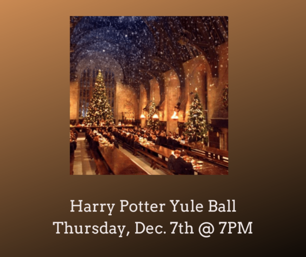 Harry Potter Yule Tea Party (Thursday, 12/7 @ 7 PM)