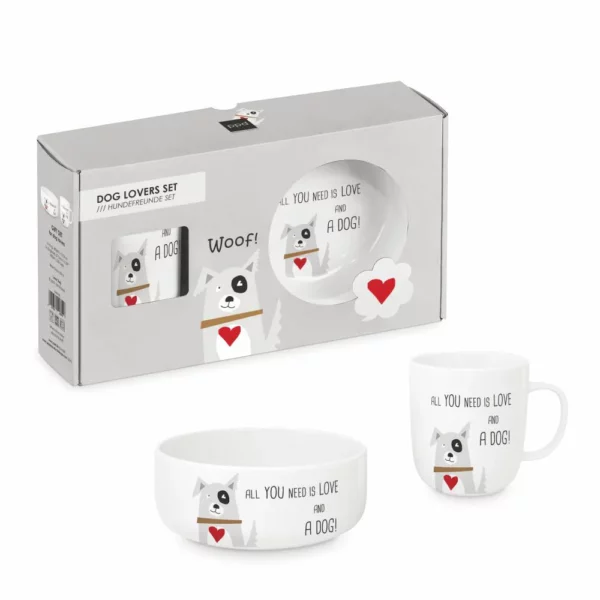 Dog Lover's Bowl & Mug Set